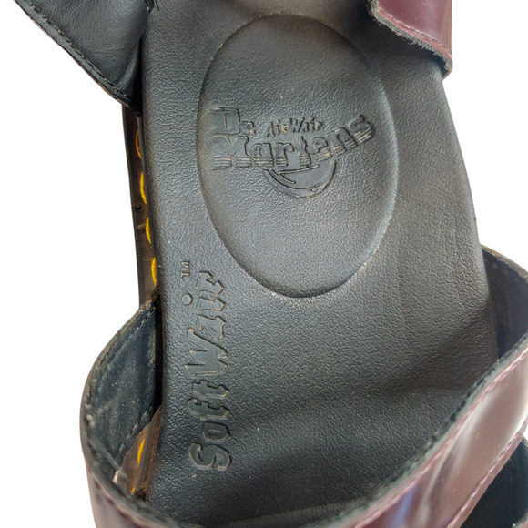Dr. Martens Burgundy Strappy Sandals - Picture 6 of 11